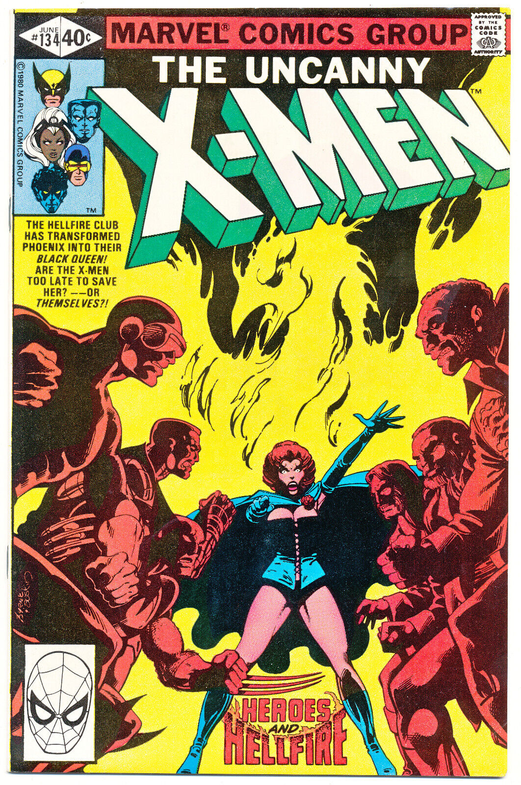 X-MEN #134: NM-, 9.2/ X-Men Continue Battling Hellfire Club Byrne/Austin Art