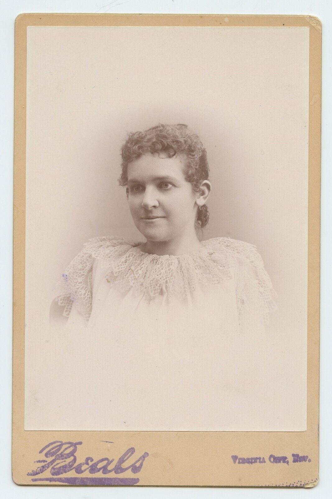 1890\'s Young Woman Cabinet Card Beals Virginia City Nevada