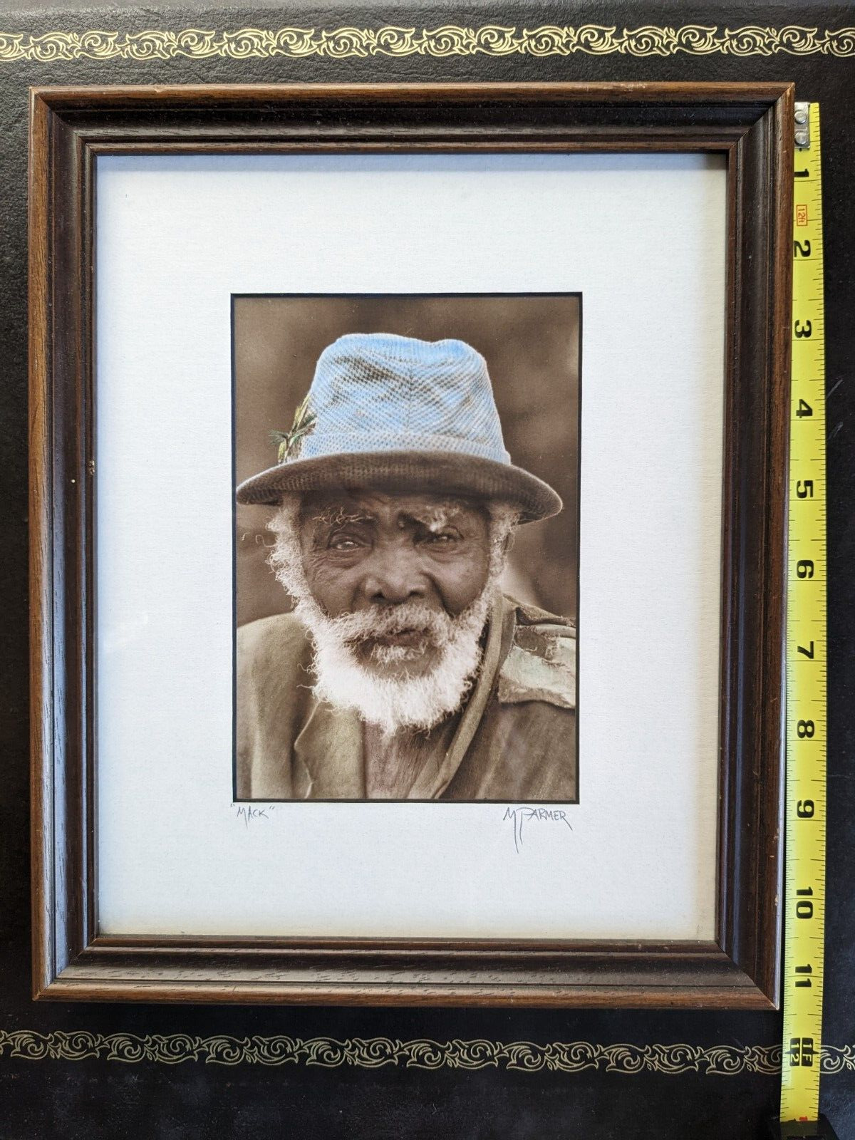 Vintage Hand Colored  Photo by Michael Parmer MACK African American Man Virginia