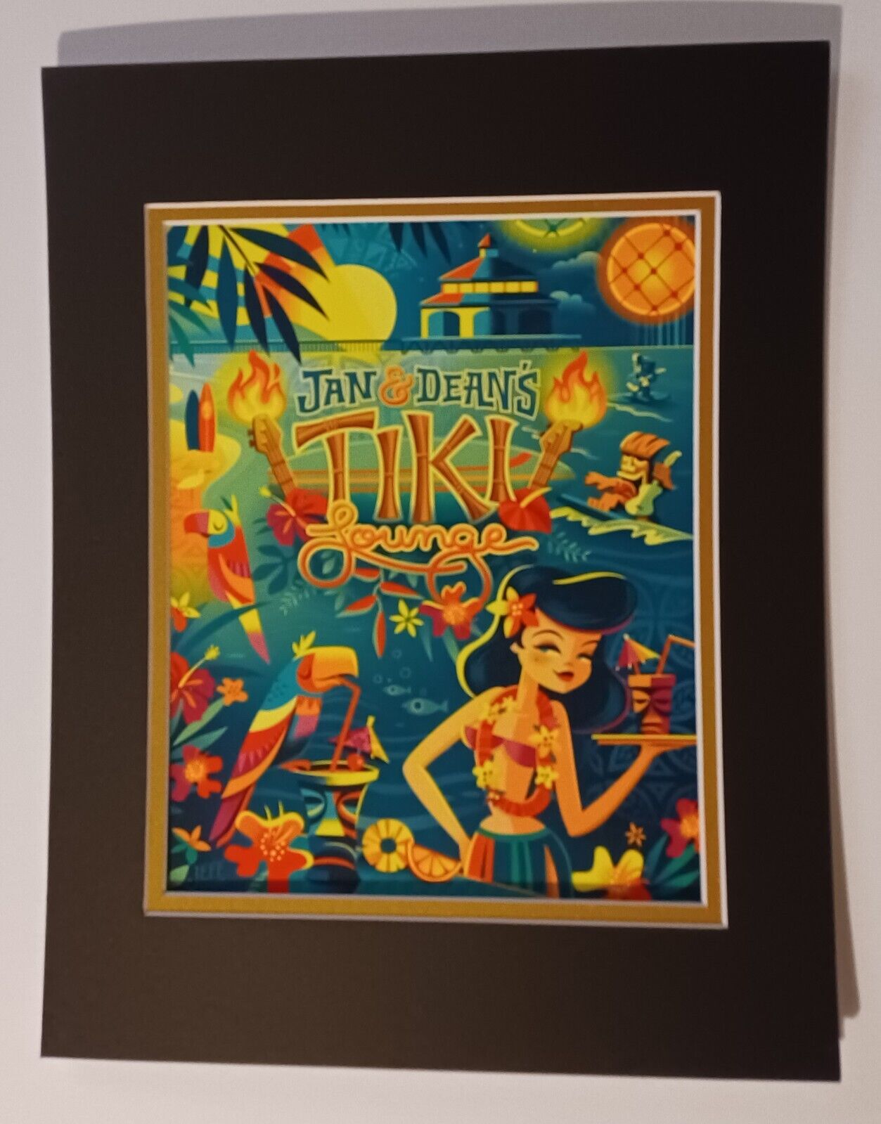 Jan & Dean’s Tiki Lounge matted print by Jeff Granito