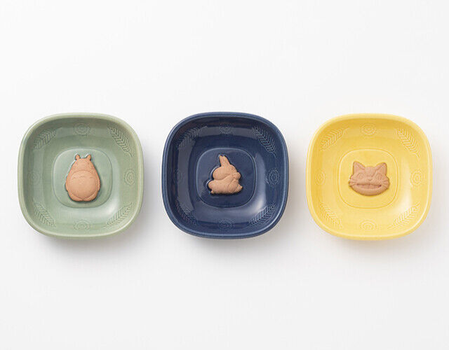 Set of 3 Studio Ghibli Limited My Neighbor Totoro Plate SETO ware Pottery NEW