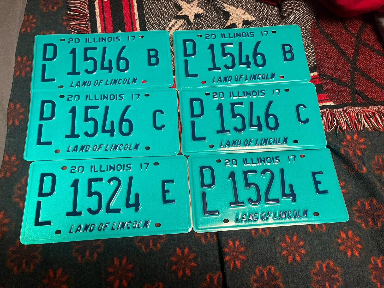 ILLINOIS 2017 Dealer License Plate Pairs In Perfect Shape