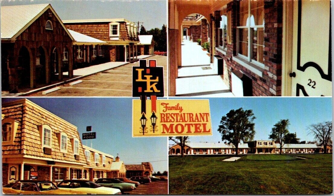 Norwalk OH L-K Norwalk Motel Family Restaurant Multi View Ohio postcard IP6