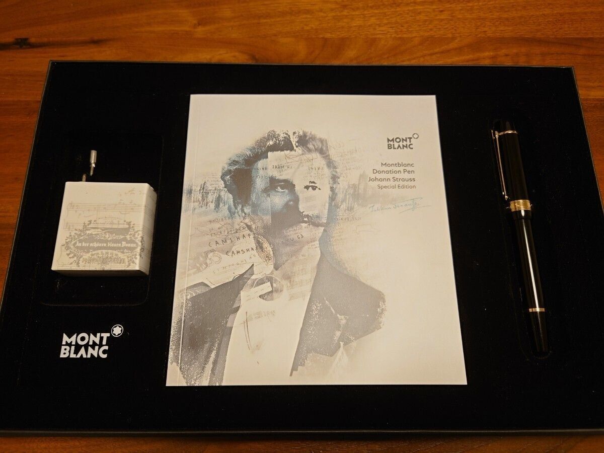 UNUSED MONTBLANC Donation fountain pen Johann Strauss Nib M with original Box