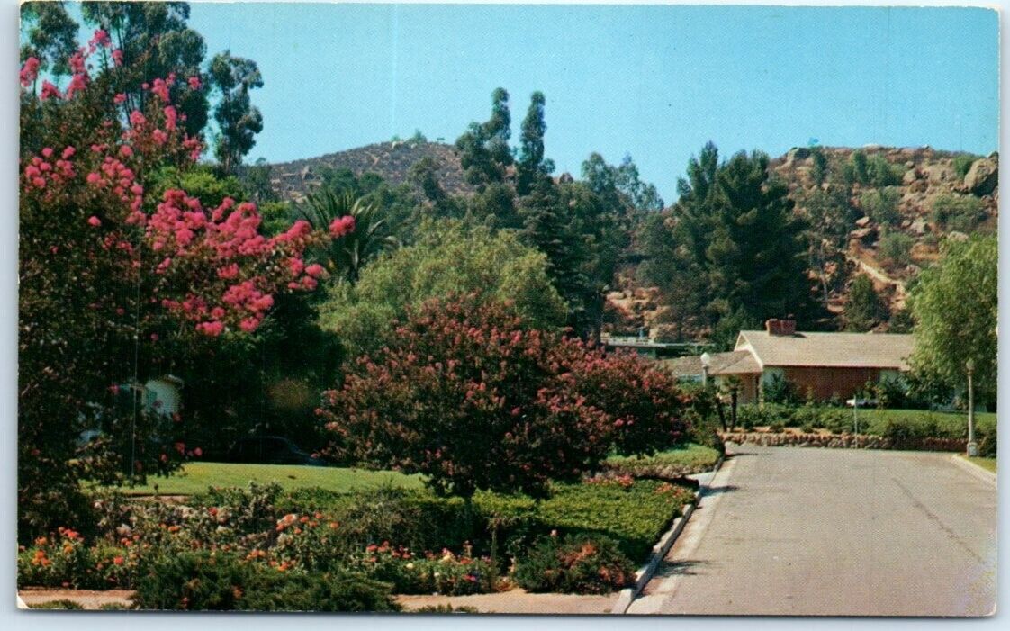 Postcard - Mount Rubidoux from the east - Riverside, California