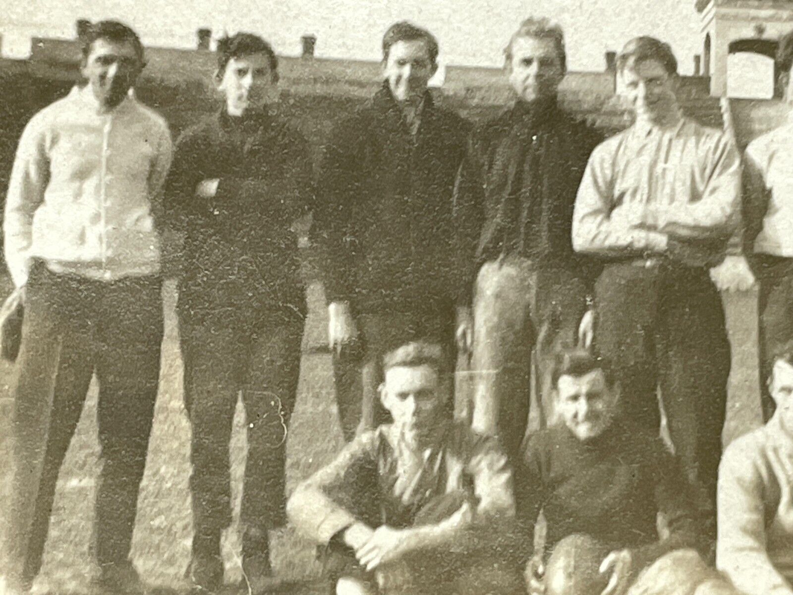 W7 Photograph Group Young Men Hillsboro High Football Team 1910-20\'s