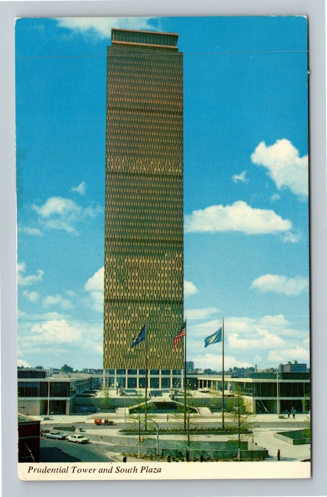 Boston MA-Massachusetts President Tower and South Plaza c1969 Vintage Postcard