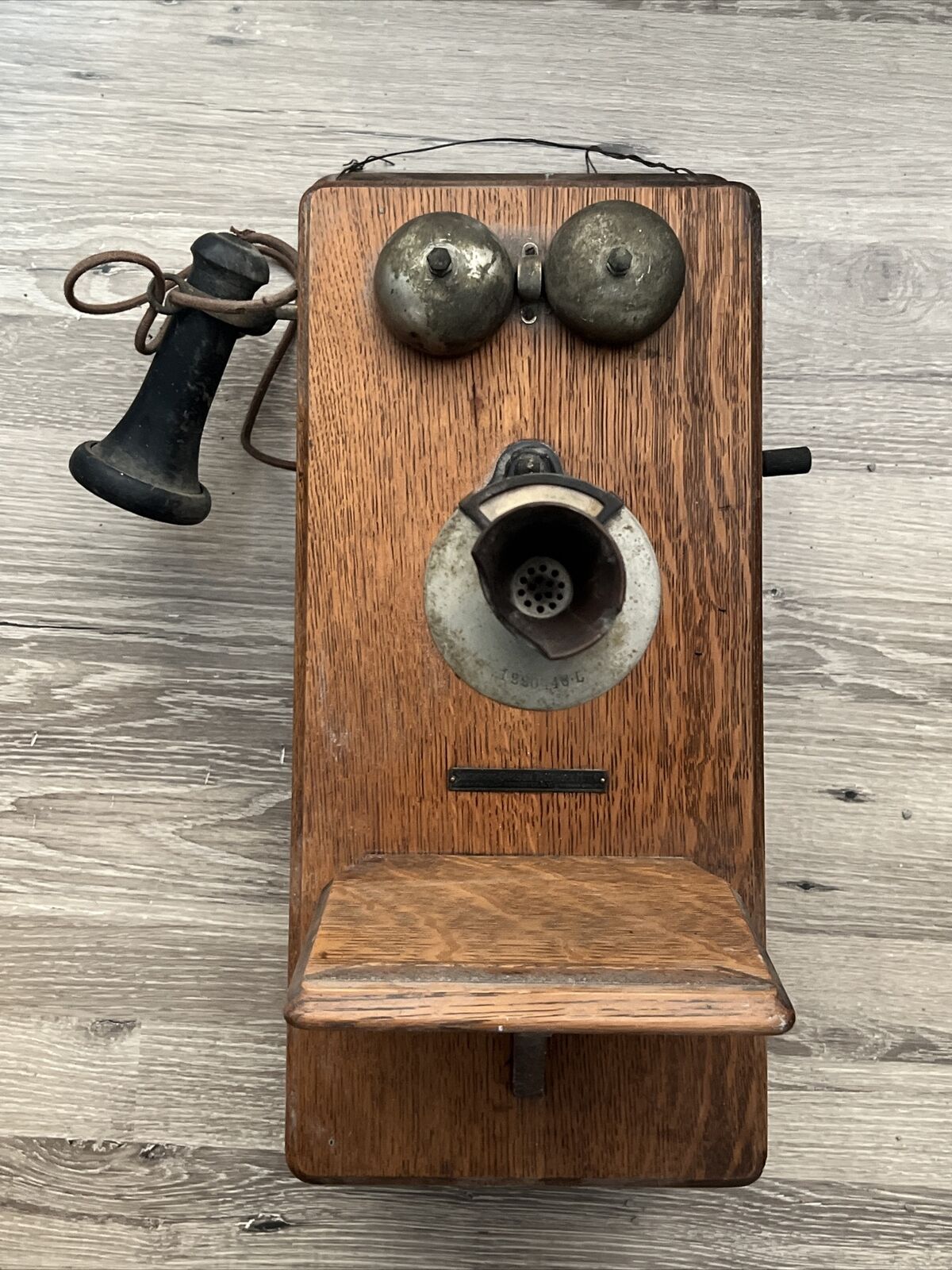 Antique Stromberg Carlson Wall Mount Oak Wood Telephone