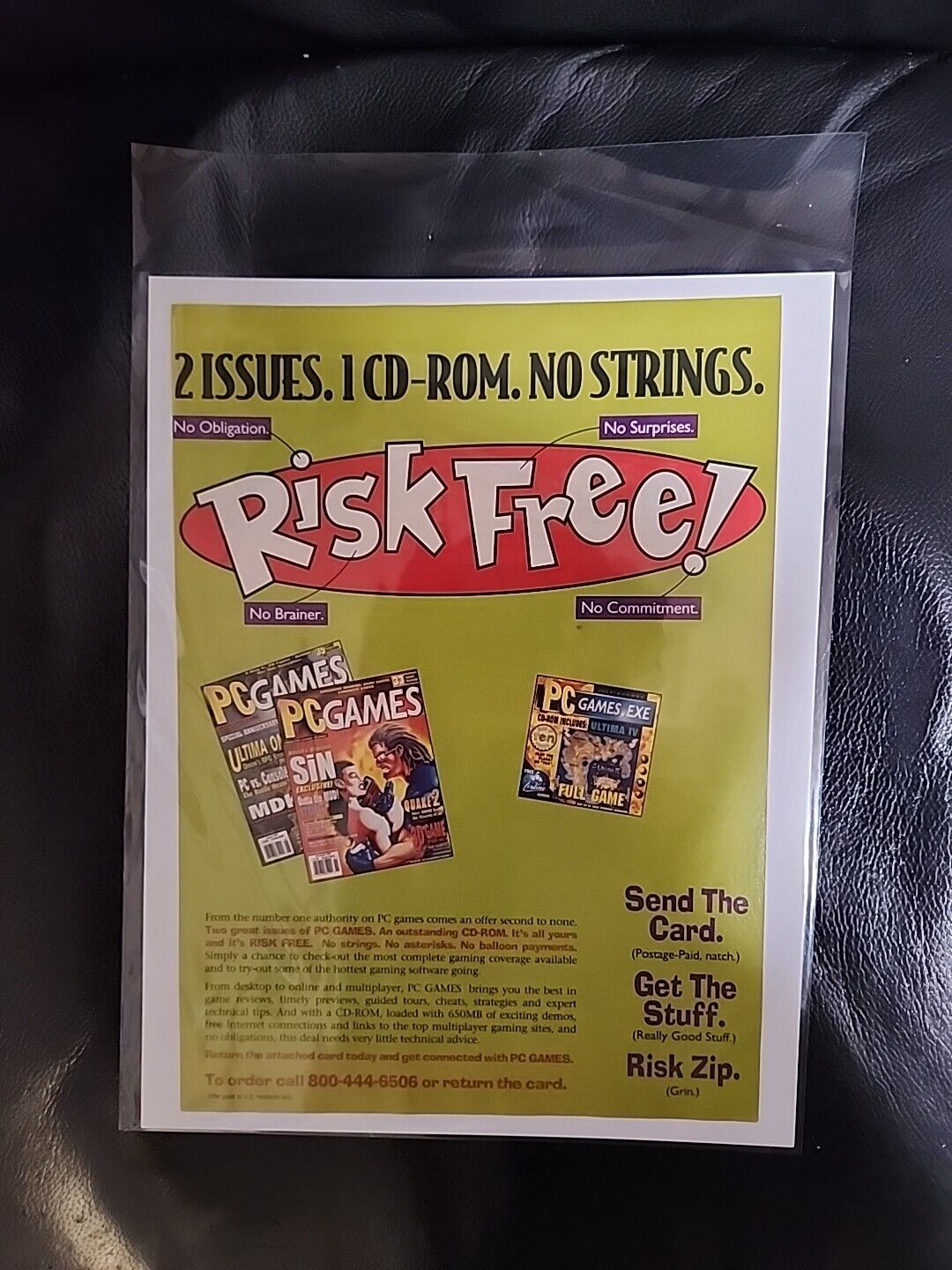 Vintage PC Games Magazine Print Ad Advertisement - Ready To Frame
