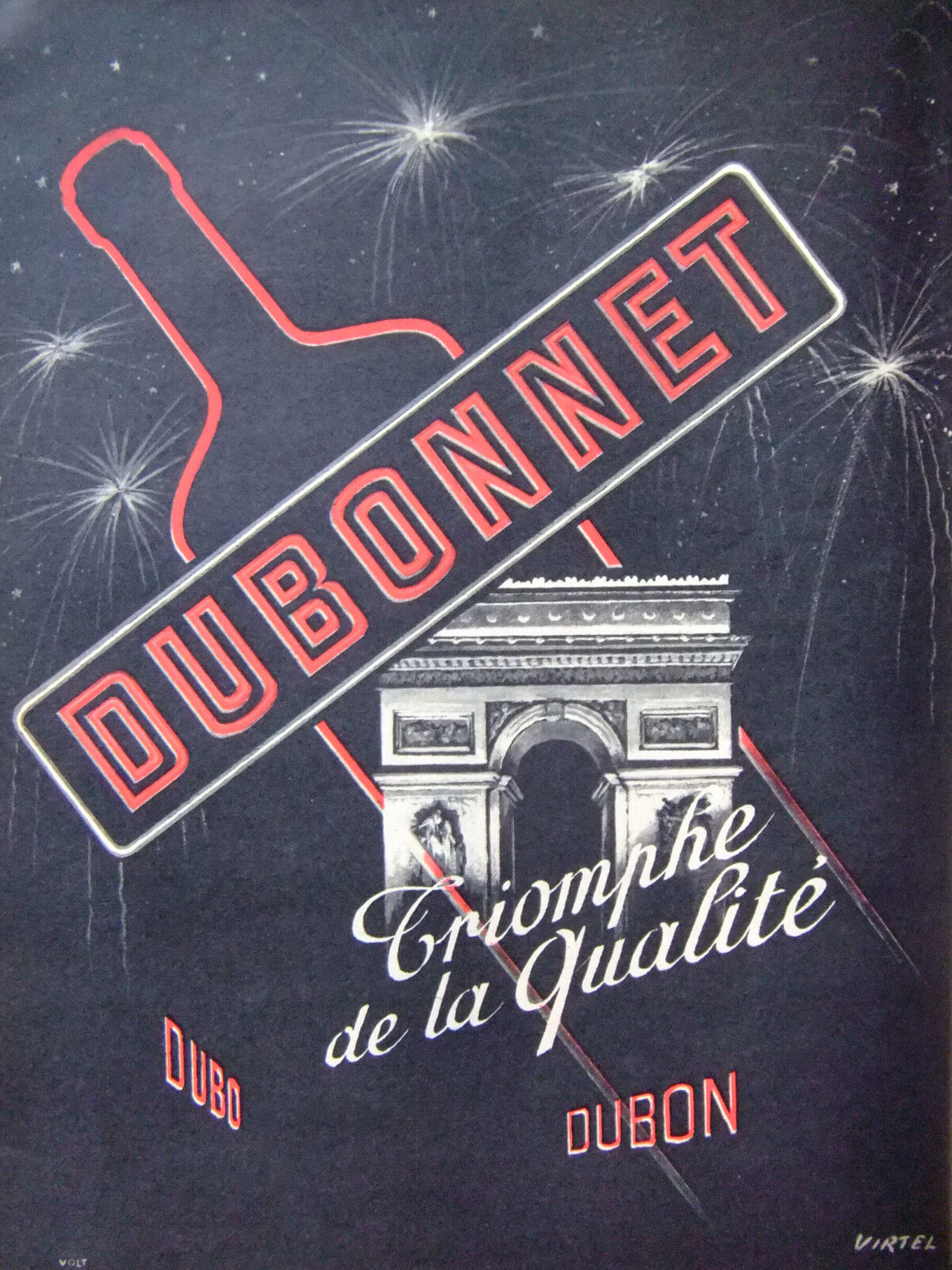 1952 DUBONNET QUALITY TRIUMPH PRESS ADVERTISING - VIRTUAL - ADVERTISING