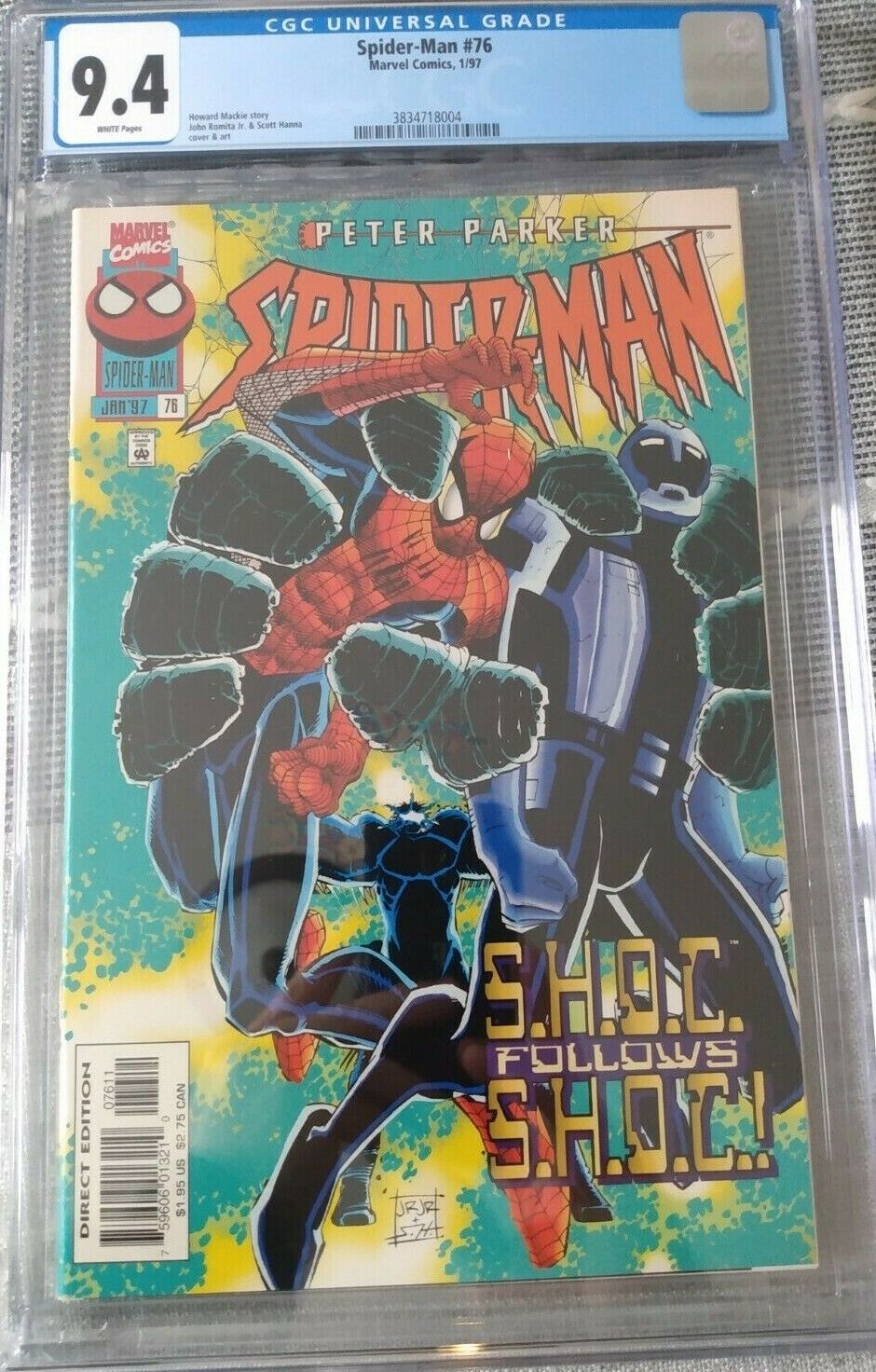 Peter Parker Spider-Man #76 CGC 9.4 White Pages 1997 1st Crown Hunger, MORBIUS 