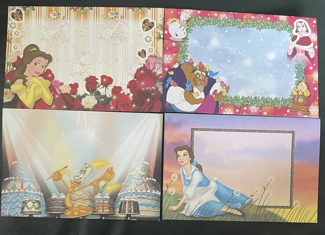 Tokyo Disneyland Princess Belle Envelopes Vintage Beauty And The Beast Lumiere