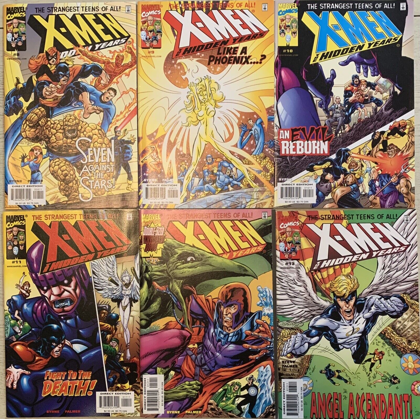 X-Men: The Hidden Years Comic Lot 8, 9, 19, 11, 12, 13