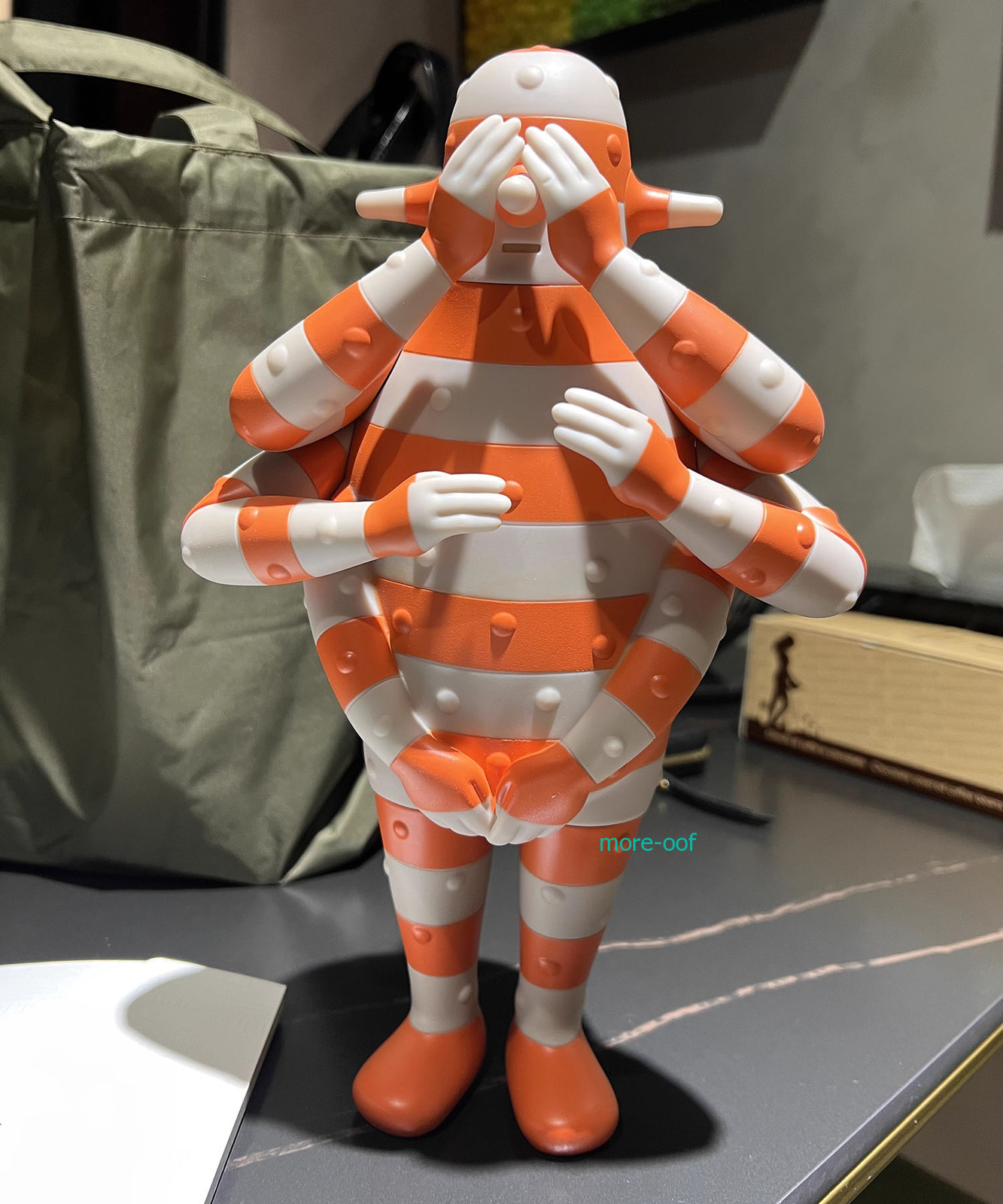 how2work X Prodip Leung Orange Color Reiki Starchild Nirvana Alien Figure 30cm