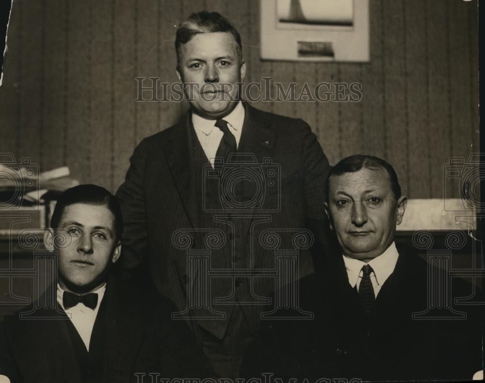 Press Photo WK Kendall, EH Powell, and Peter Weiler, Defendants For Blue Laws