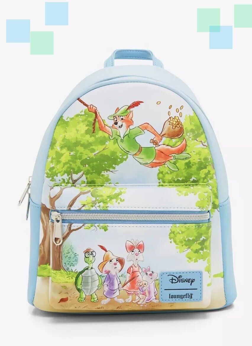 Loungefly Disney Robin Hood Flying Mini Backpack w/ Toby & Bunnies -NWT & Wrap