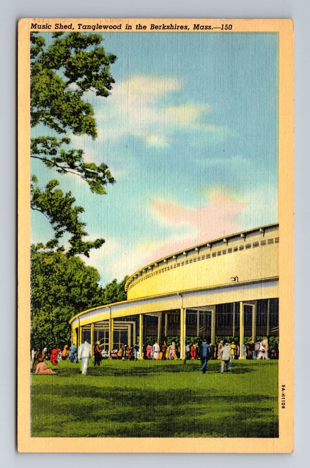 Tanglewood, MA-Massachusetts, Music Shed Berkshires c1940, Vintage Postcard