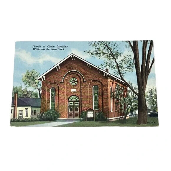Postcard Church of Christ Disciples Williamsville New York Vintage A536