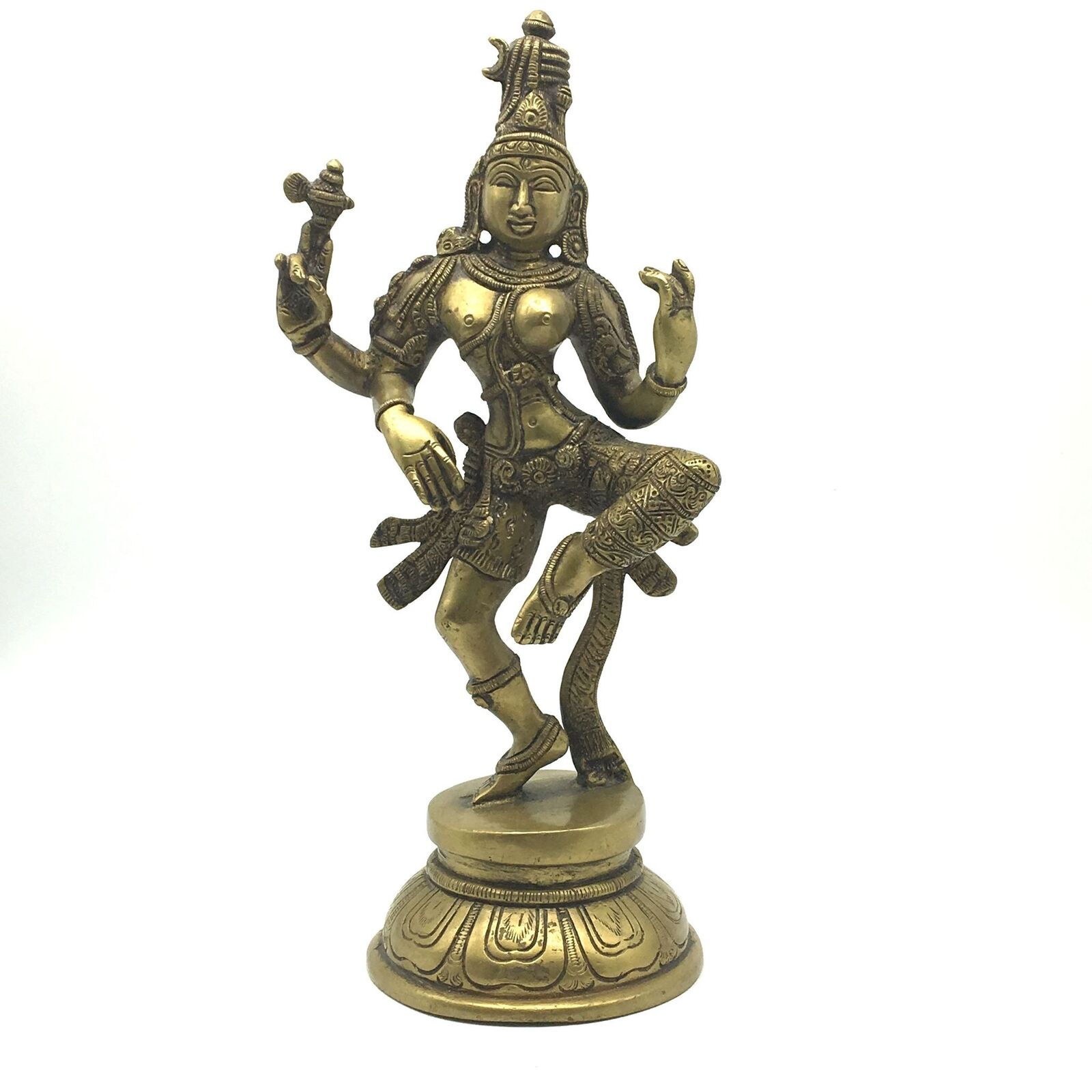 Handcrafted India Brass Dancing Ardhanarishvara Statue Murti-  Shiva Statue 12.2