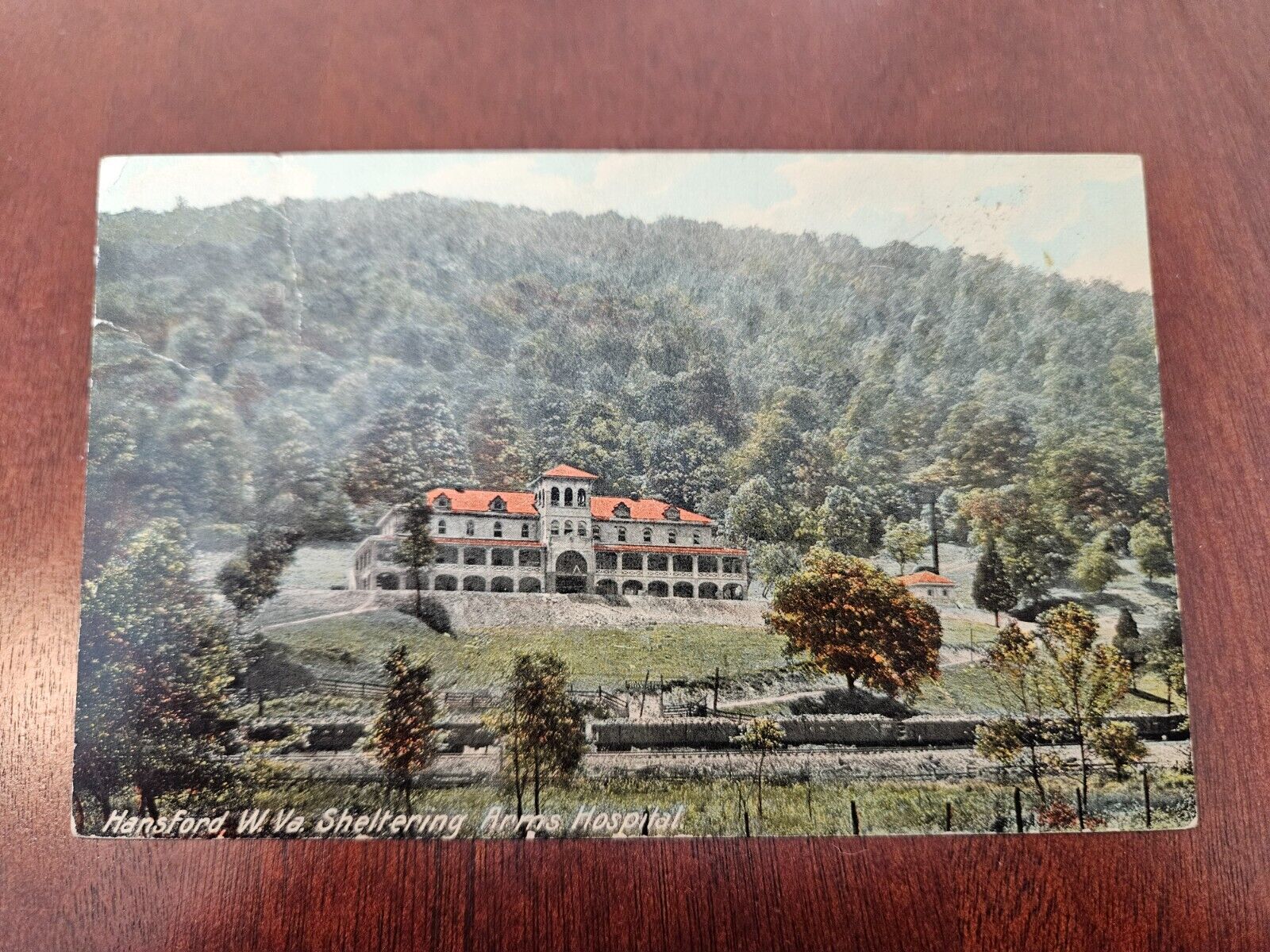 Postcard WV West Virginia Hansford Kanawha County Sheltering Arms Hospital