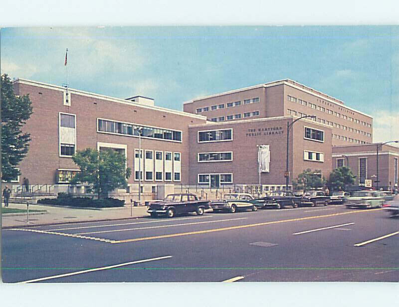 Unused Pre-1980 LIBRARY SCENE Hartford Connecticut CT : make an offer hs1969
