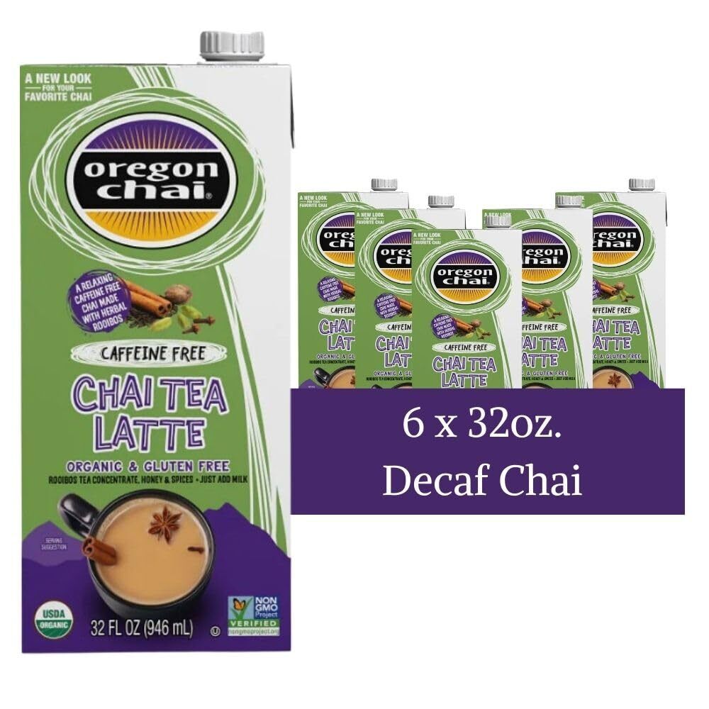 Caffeine Free Chai Concentrate, 32 Fluid Ounce (Pack of 6)
