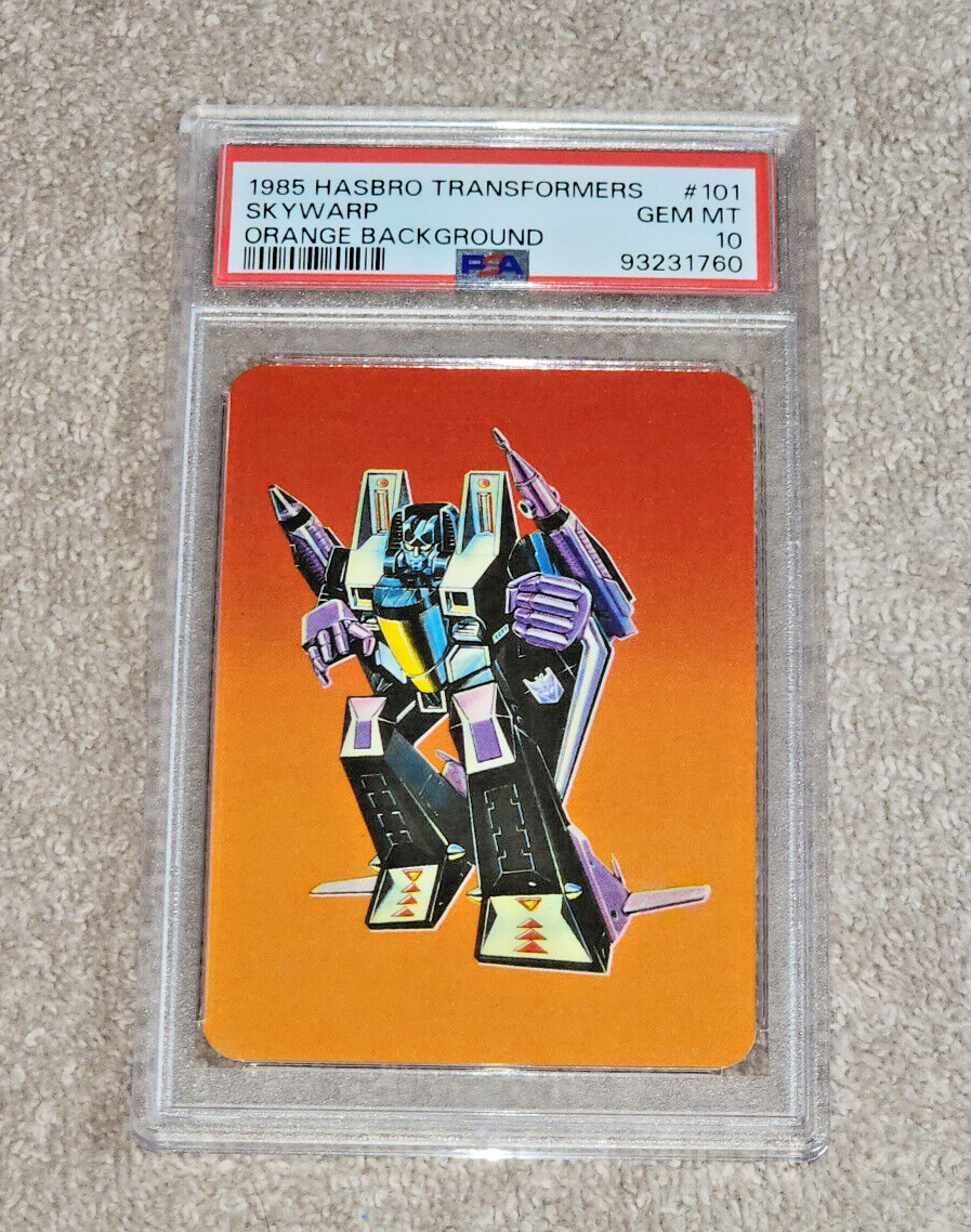 1985 Hasbro Transformers #101 SKYWARP Decepticon Orange Background PSA 10 GEM MT