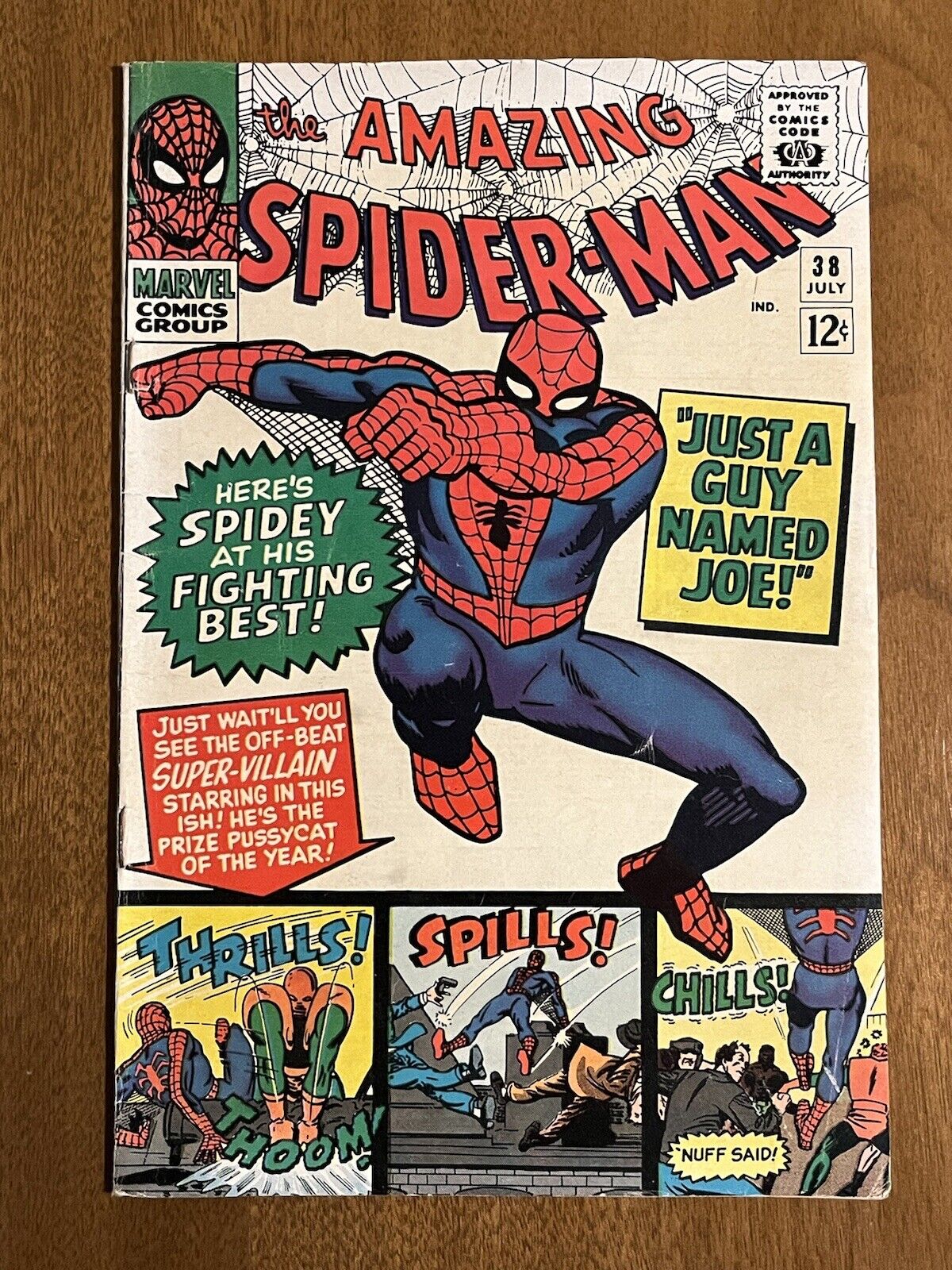 The Amazing Spider-Man #38/Silver Age Marvel Comic Book/Last Ditko Art/FN