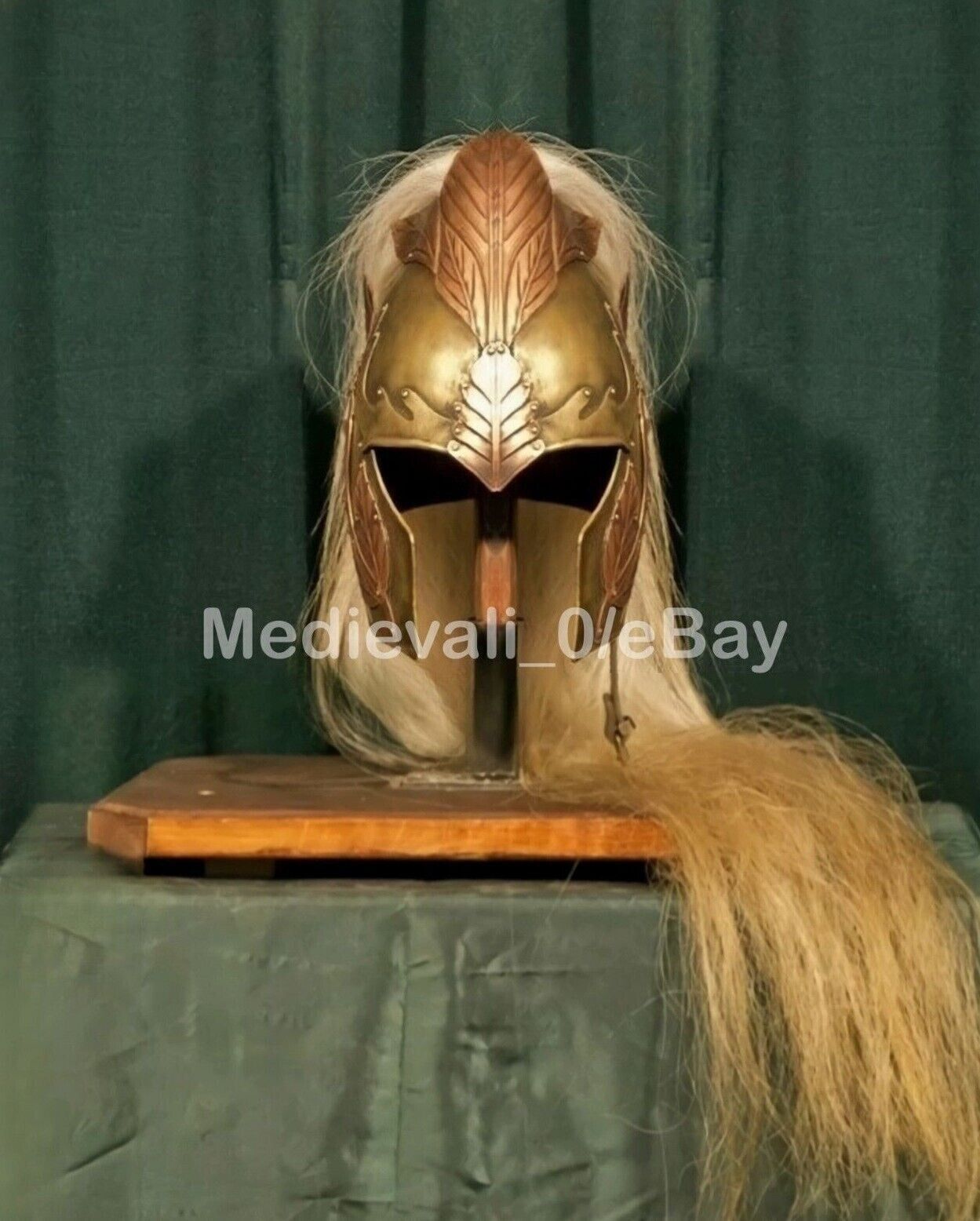 Antique Medieval LOTR Elven Cosplay Helmet Lord of the ring Helmet With Plume