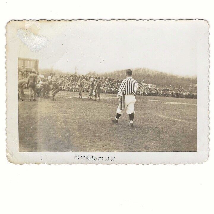 Moorestown Varsity Football Game 1940s Sports Vintage Vernacular Snapshot Photo