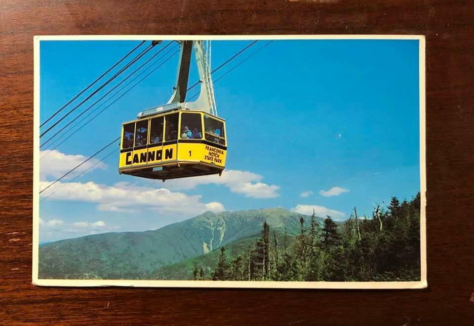 Aerial Tramway, Franconia Notch, New Hampshire NH - Chrome postcard 