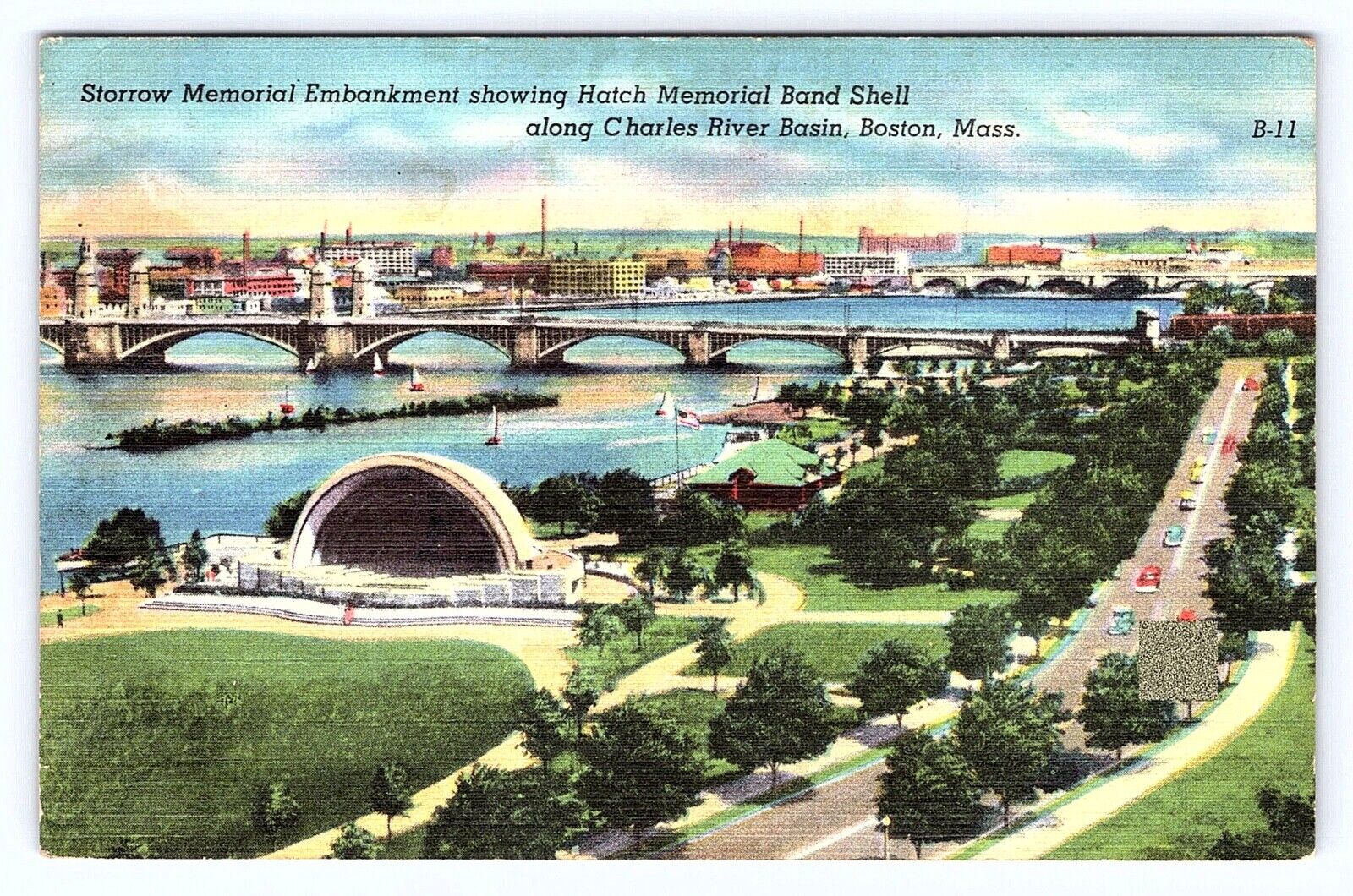 VTG Massachusetts, Storrow Memorial Embankment/Charles River, Boston, MA. c1948