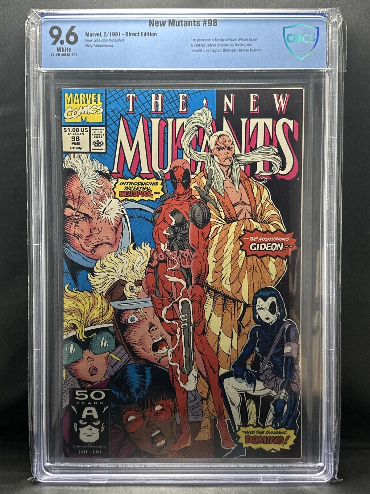 The New Mutants #98 (Marvel Comics February 1991) CBCS 9.6 1st Deadpool Key