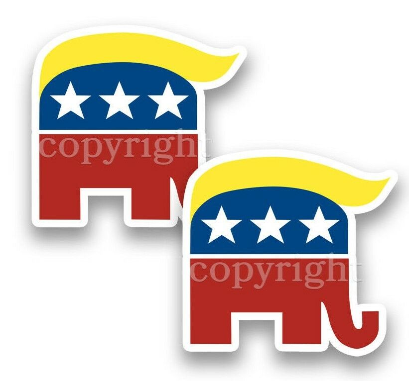 Trump  Bumper Stickers Republican Elephant Decals  4\