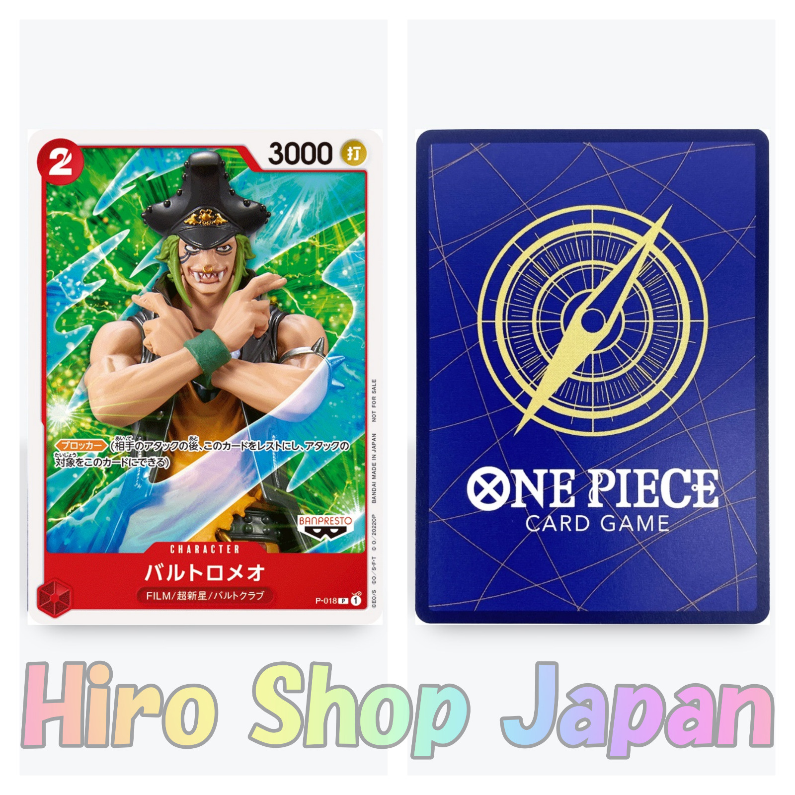 One Piece Card Game Bartolomeo  P-018  Tutorial Deck Trading Card Jump Japan