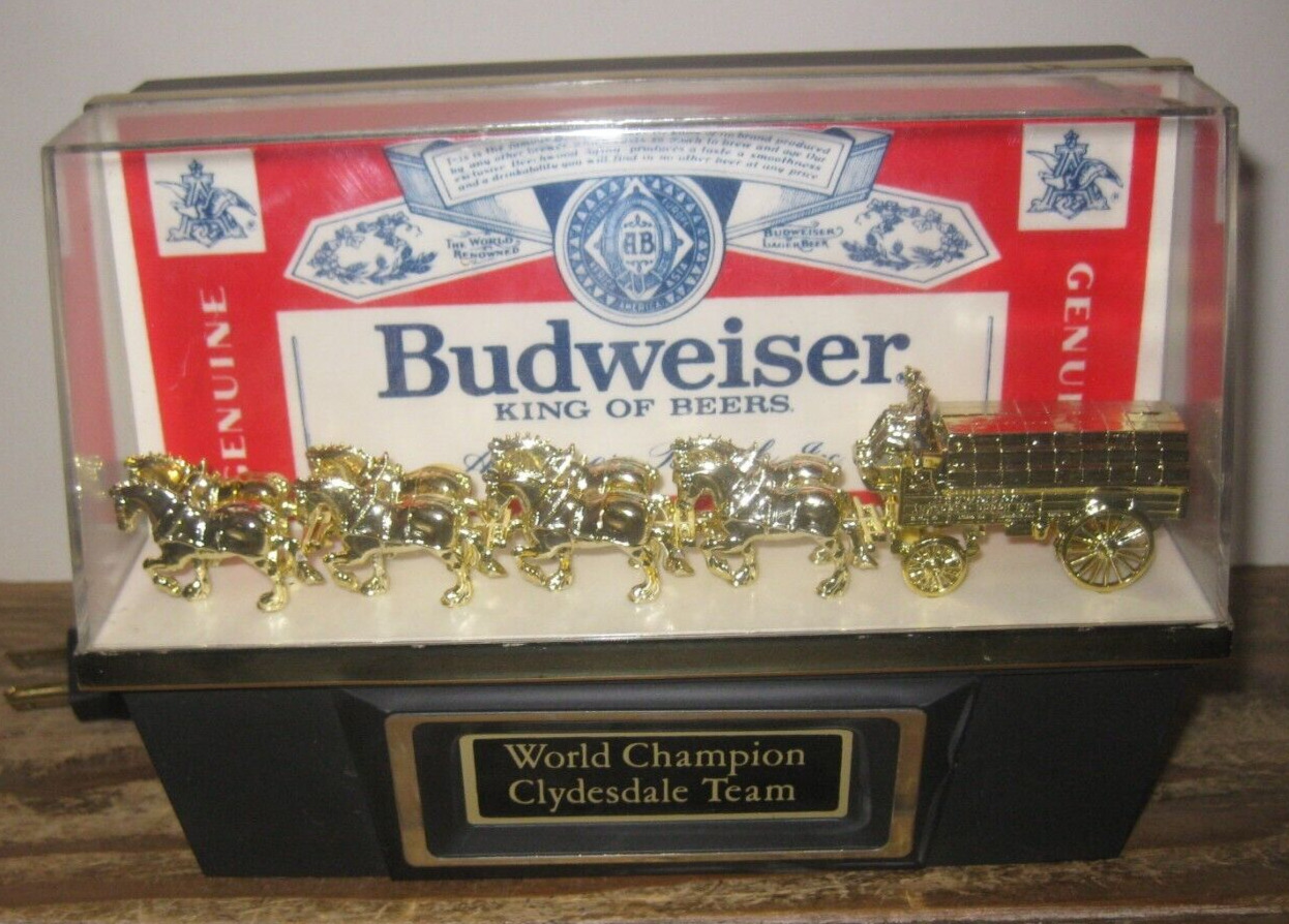Vintage Budweiser World Champion Clydesdale Team Electric Sign WORKS