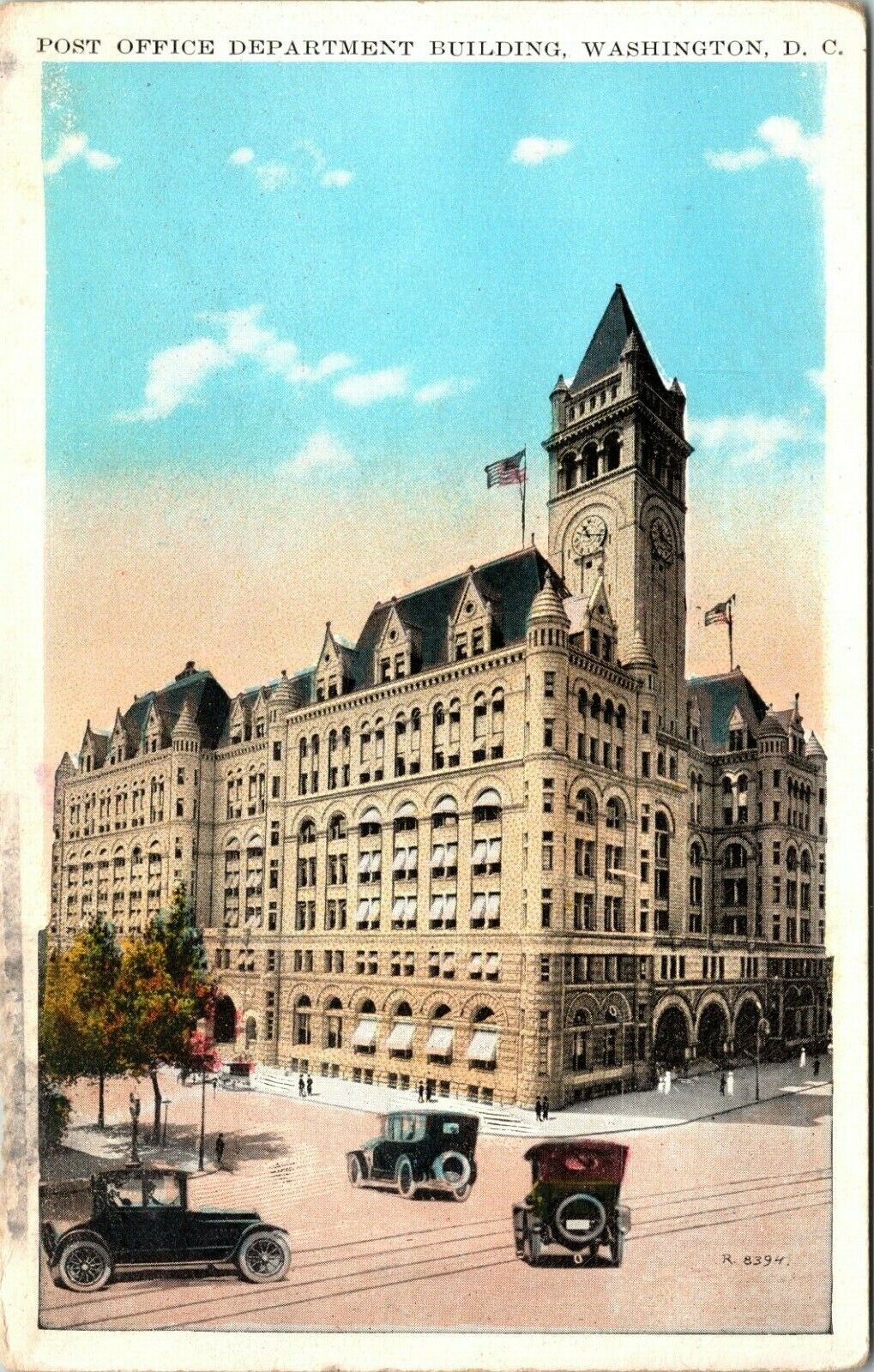Old Post Office Department Building Washington DC Vintage Postcard