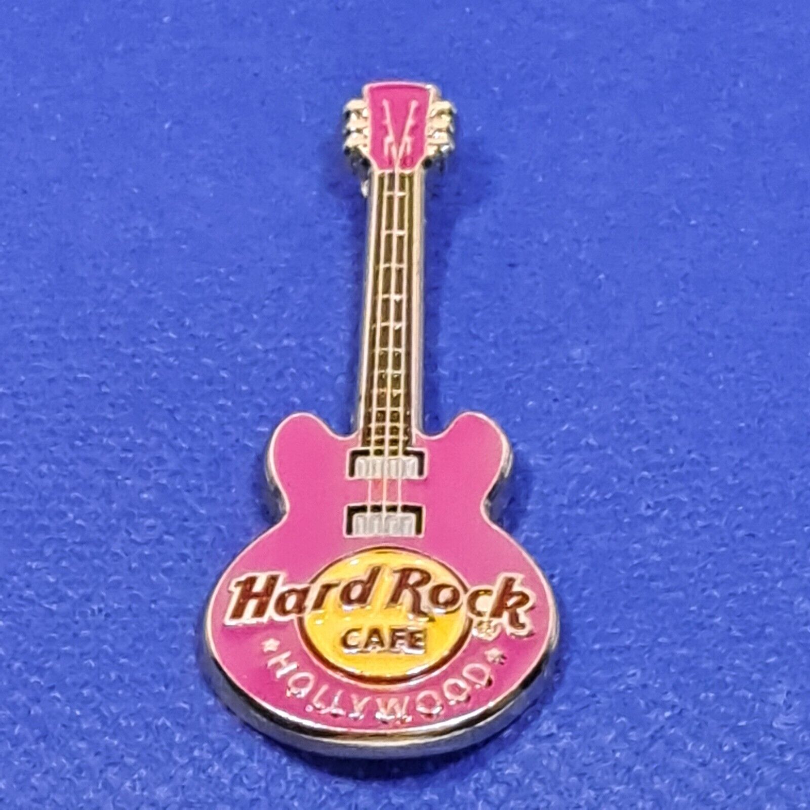 Hard Rock Cafe Hollywood California Pink Guitar Pin