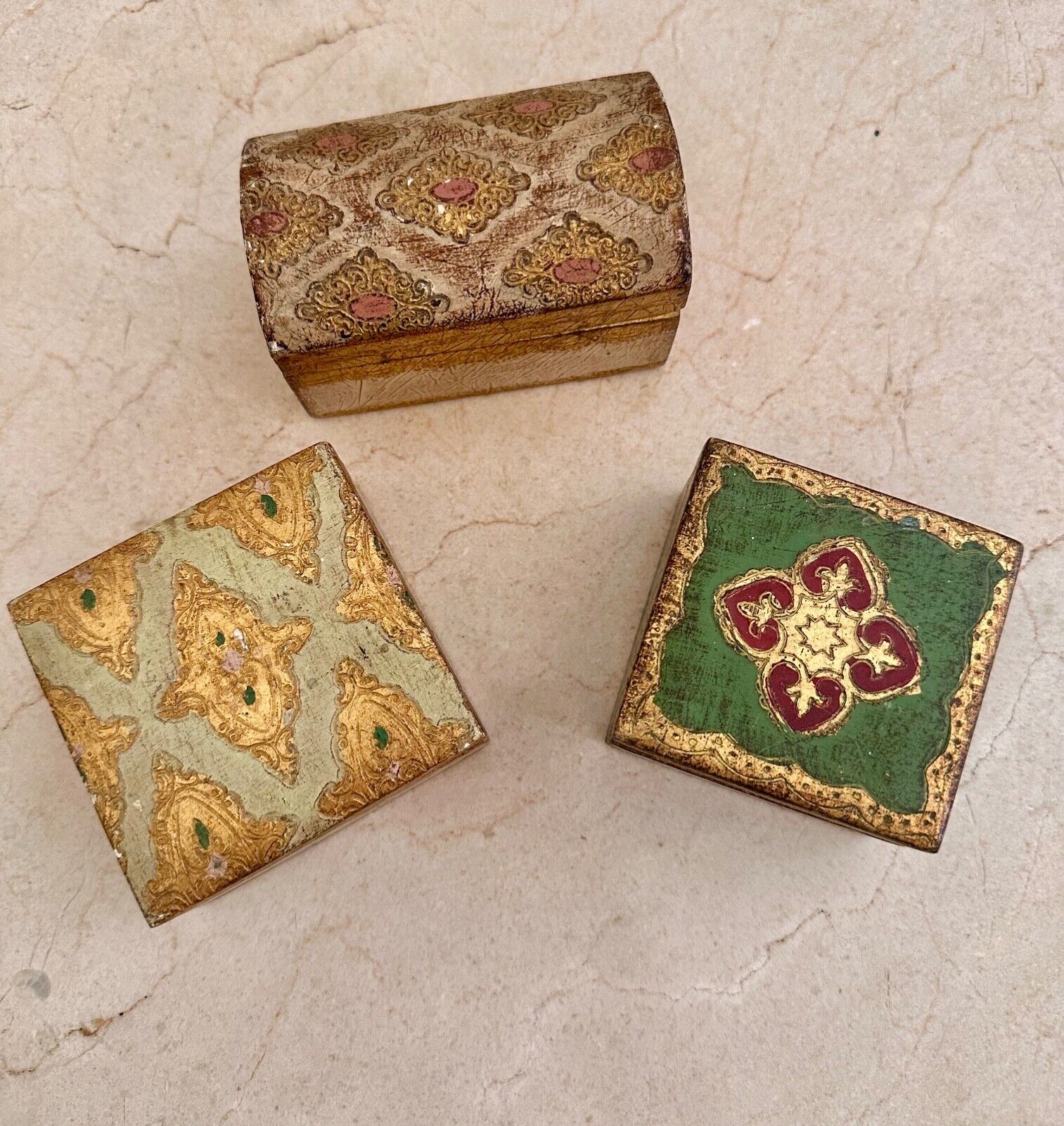 Vintage Hinged Italian Florentine Boxes collection