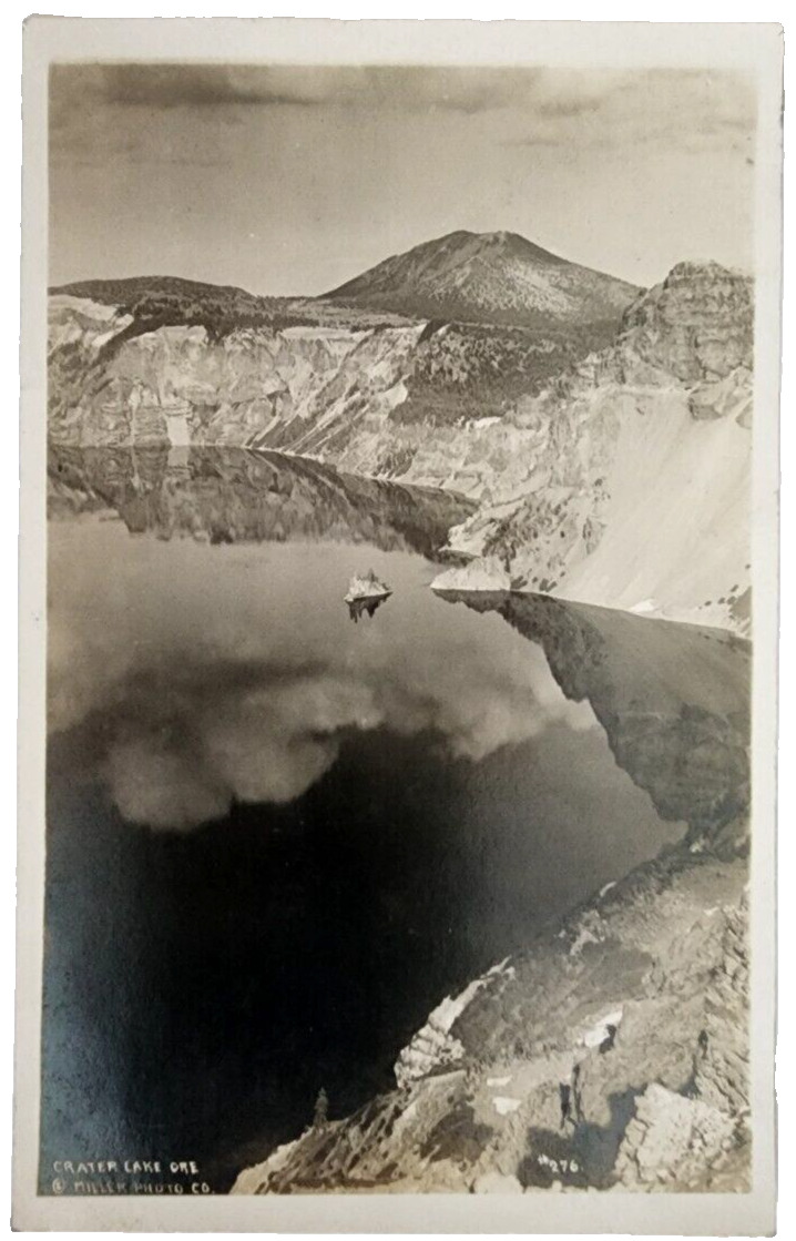 RPPC Crater Lake Oregon Miller Photo Co 1912 Old Postcard