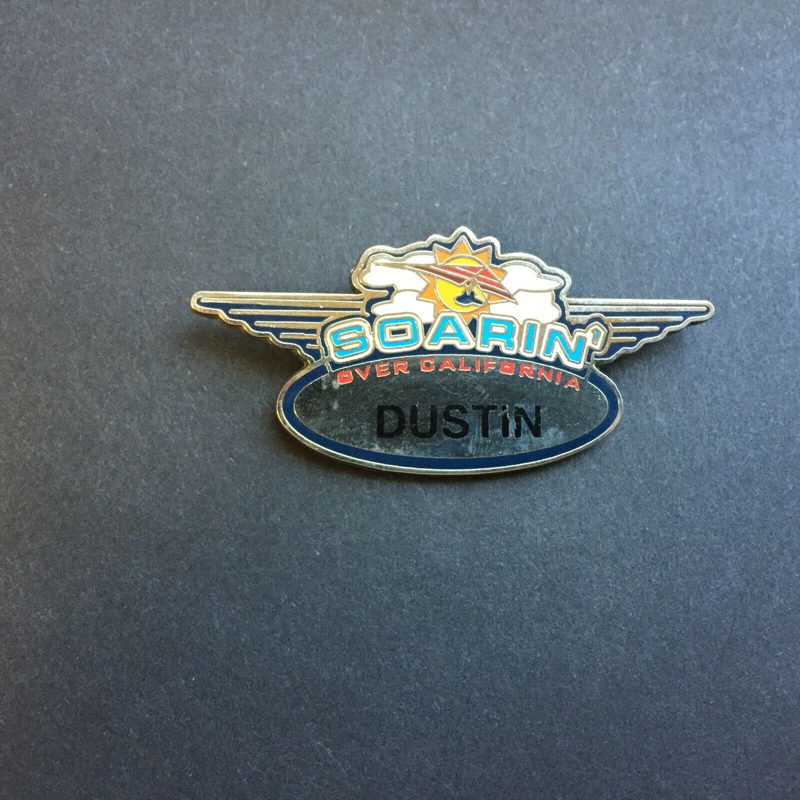 DCA - Soarin\' Over California Pilot\'s Wings Personalized DUSTIN Disney Pin 6016