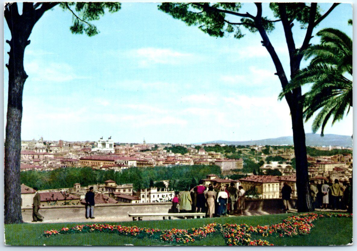 Postcard - Panoramic view from the Janiculum - Rome, Italy