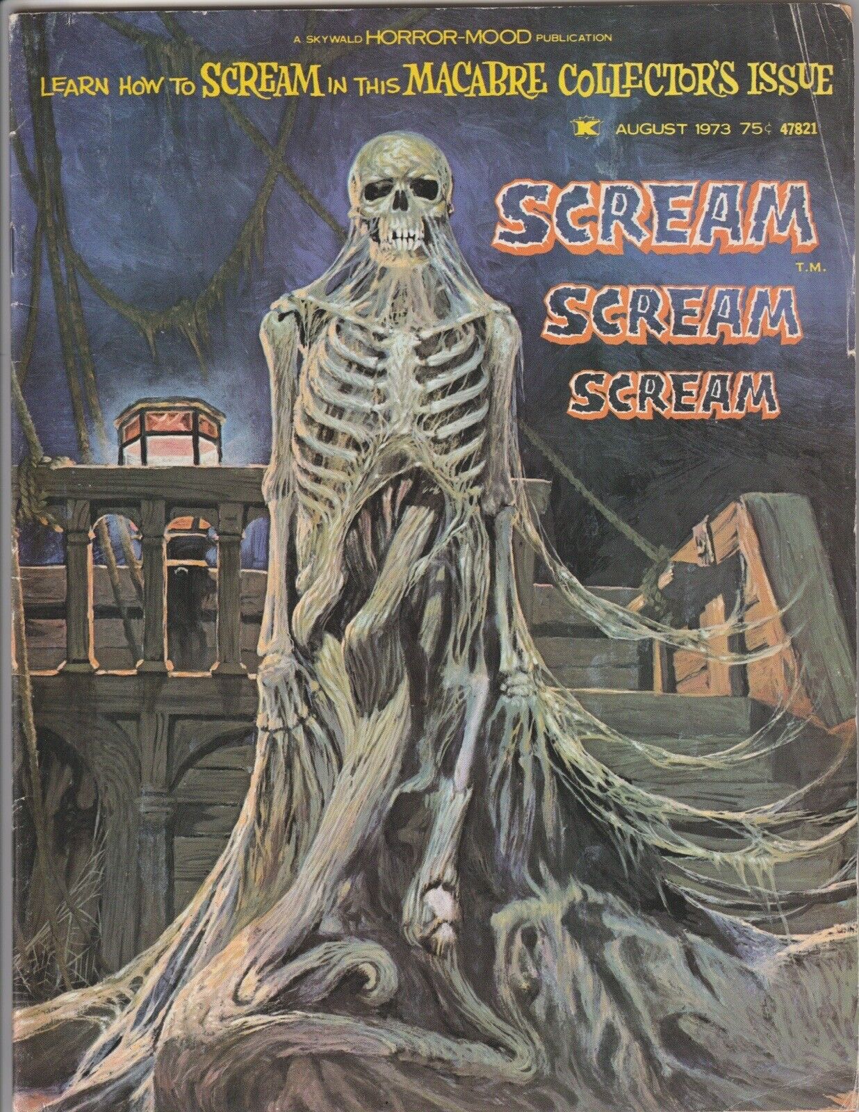 Scream Magazine #1 G/VG 3.0 Classic Skull Cover Skywald 1973