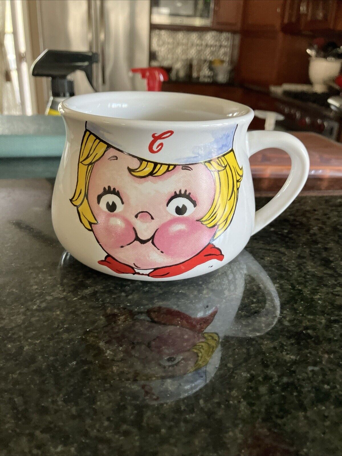 Vintage 1998 Campbells Soup Collectible Mug, Cherubic Child