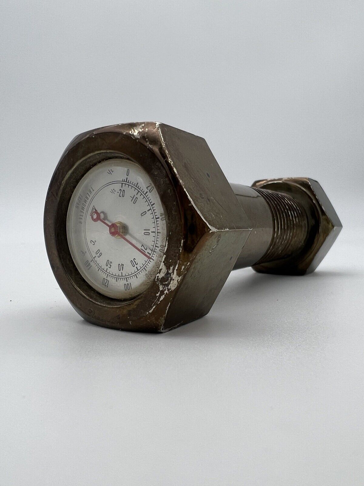 Vintage Nut & Bolt Thermometer Made In Japan Desk Decor