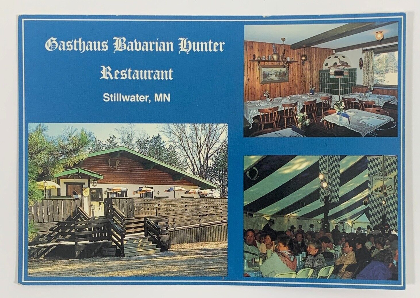 Gasthaus Bavarian Hunter German Restaurant Stillwater Minnesota Postcard 1991