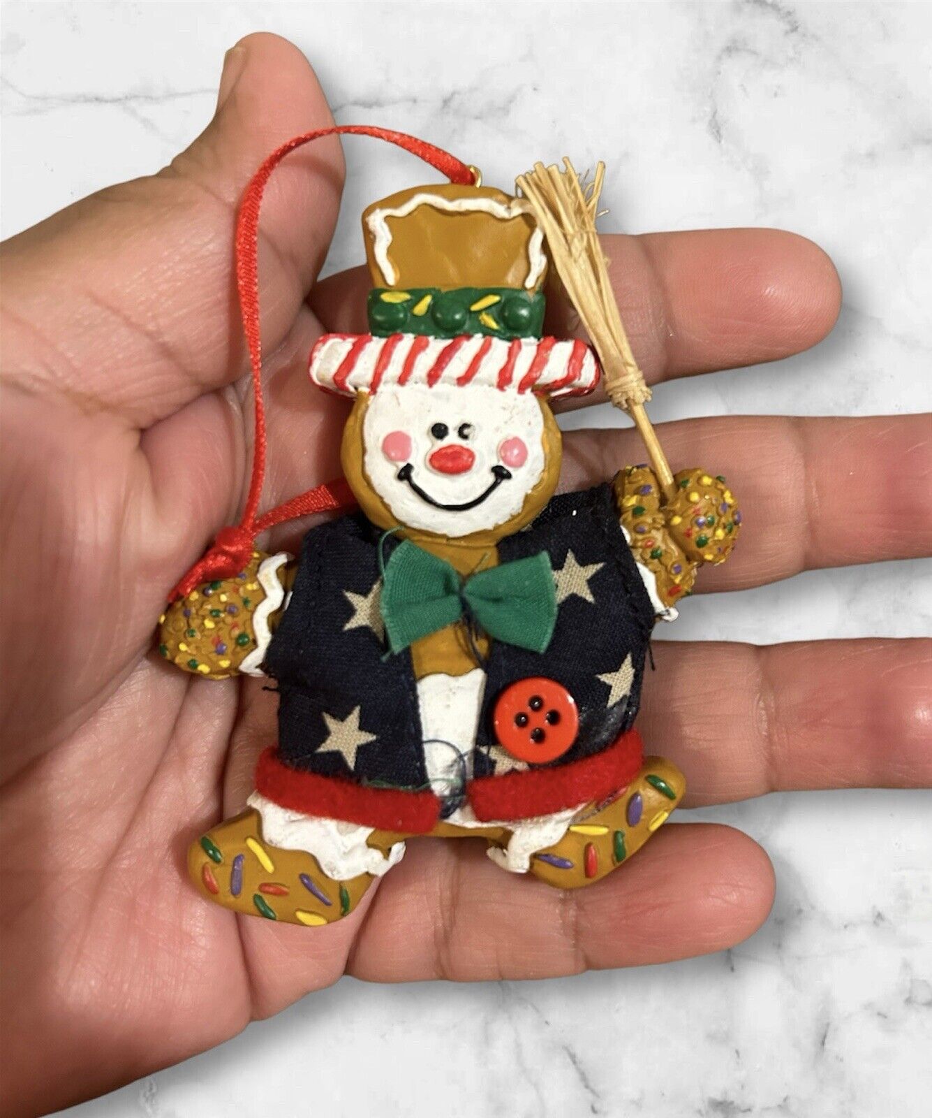 Vintage Snowman Christmas Ornament 