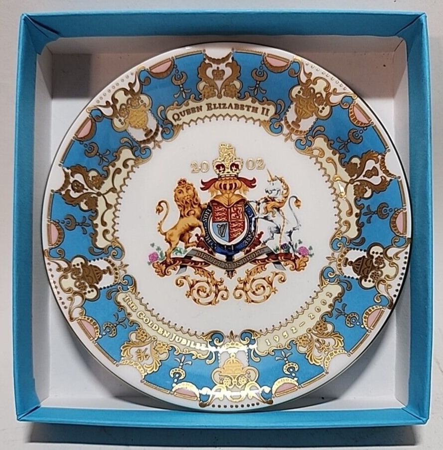 Royal Collection Bone China Queen Elizabeth II Golden Jubilee  Saucer 2002