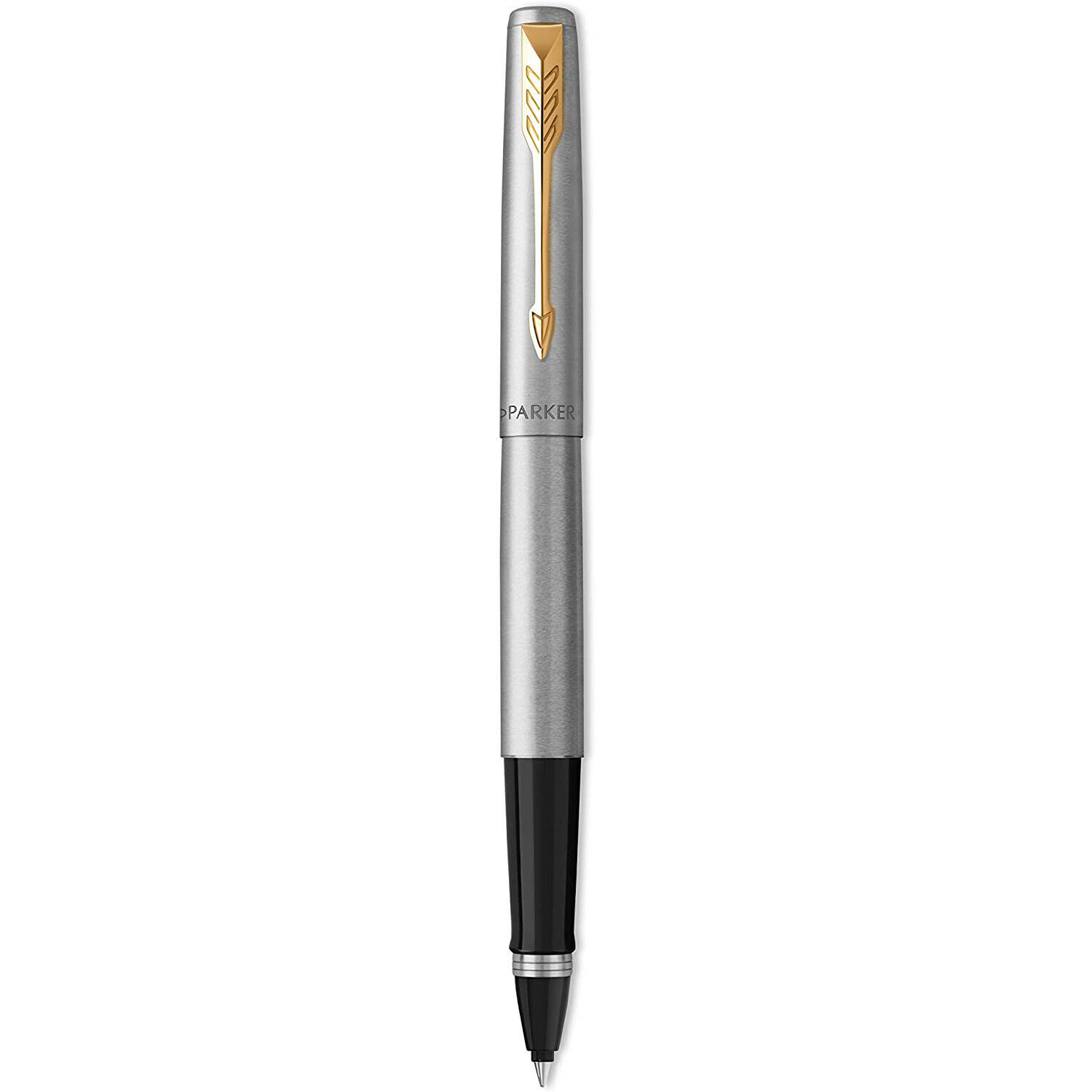 Parker Jotter Stainless Steel with Gold Trim Rollerball Pen with Black Ink