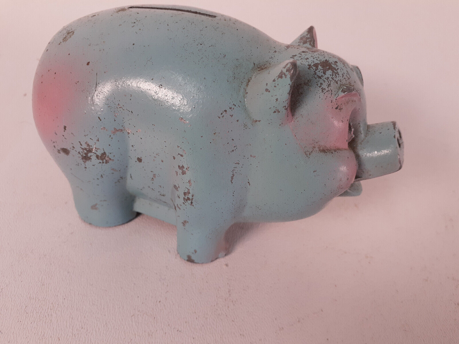 Vintage 1950s-60s Piggy Bank, Cambria Savings Ass. Cast Metal, Johnsons town, Pa